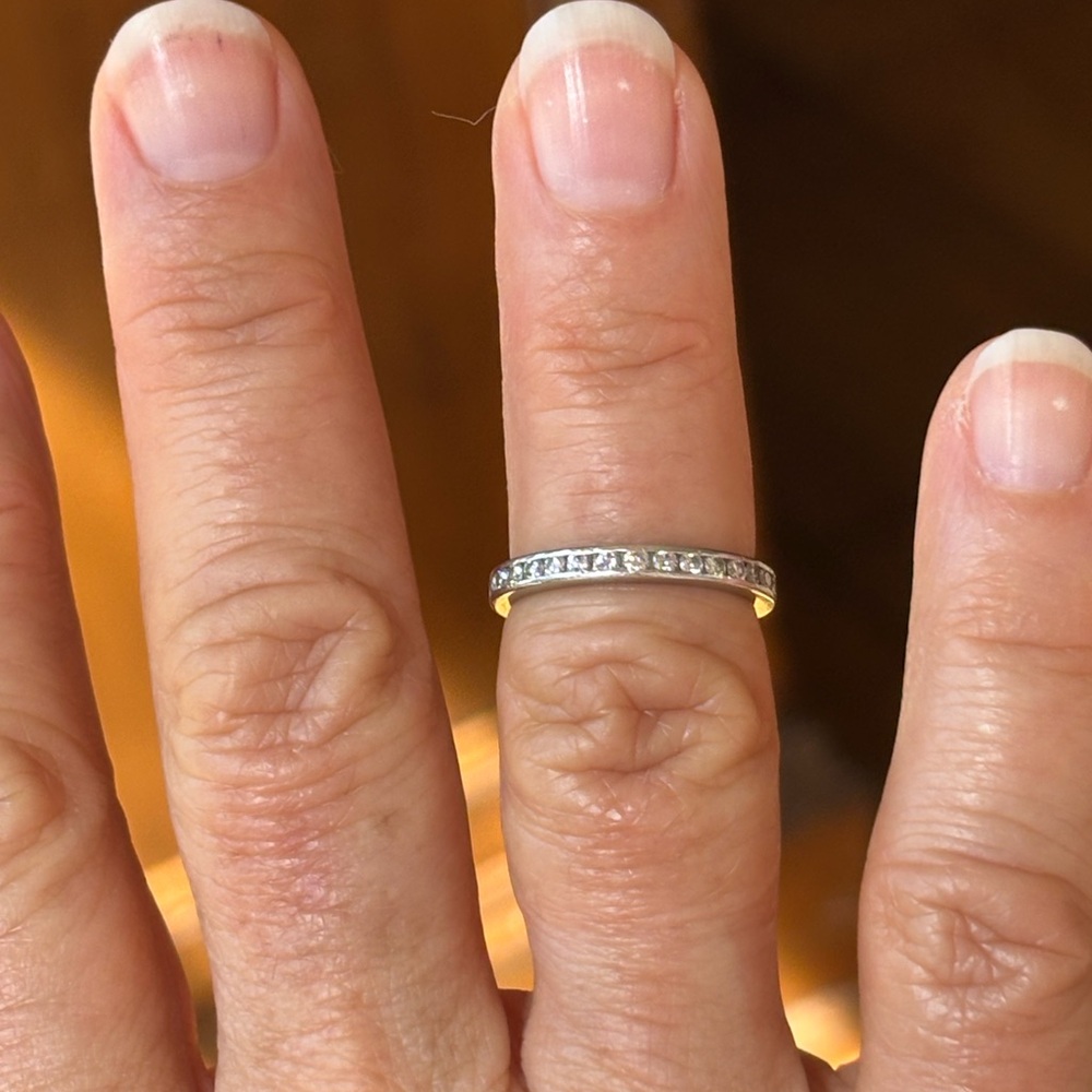 Tiffany & Co. Platinum Full Circle Diamond Eternity Ring 2.3mm size 5.25